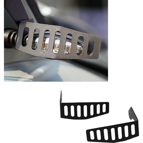 1 pair Color: Black Material: Aluminum Motorcycle turn signal cover/turn signal protective mesh cover (1/5)