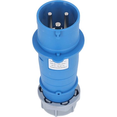 Prise industrielle étanche IP44 32A 2P+E 220-240V en laiton pour aviation