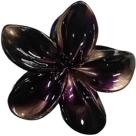 Pince à cheveux décorative en forme de fleur, dents antidérapantes, dégradé de couleurs, motif floral à l'arrière de la tête.-A (1/5)