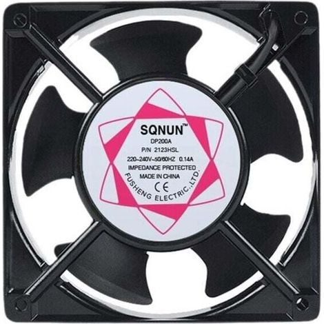 Ventilateur axial pour boîte de cheminée Insérable Haute température Pales en métal Silencieux Universel 120 x 120 x 38 mm (1/3)