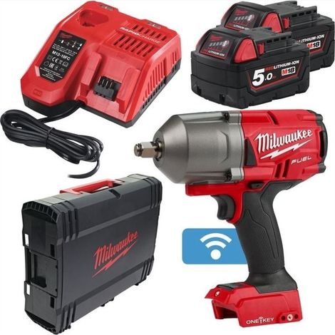 Milwaukee M18 ONEFHIWF34-502X Boulonneuse 18V Li-Ion 3/4 1627 Nm (2x5,0 Ah) en HD Box - 4933459730