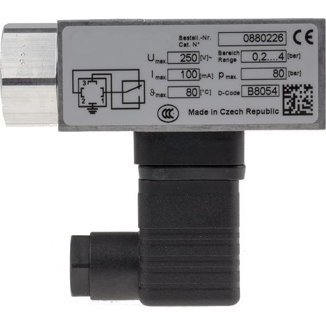 Interrupteur de pression RS PRO, 4 bars max, NPT 1/4 ( Prix pour 1 ) (1/2)