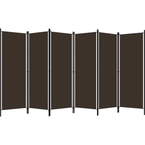 Paravent Cloison de séparation 6 panneaux, Pour Jardin, Balcon, Terrasse Marron 300x180 cm OIB3518E