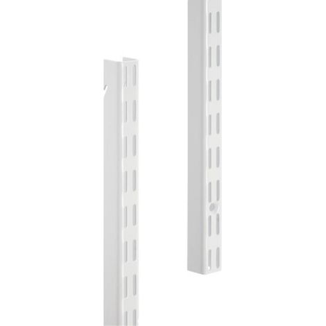 Crémaillère pour étagère à suspendre – Longueur 2140 mm – Acier blanc – Système suspendu pour charges jusqu'à 610 kg – Elfa