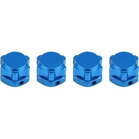 Clé à douille hexagonale 17mm, écrou adaptateur de roue et cache anti-poussière pour voiture RC HSP HOBAO TEAM C 1/8, couleur bleue, protection de moyeu (1/5)