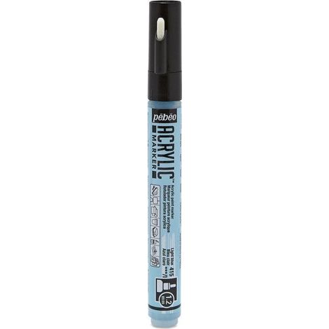 Marqueur peinture acrylique - Pébéo - Acrylic Marker - Pointe Fine 1,2 mm - Bleu Clair - Mixte (1/2)