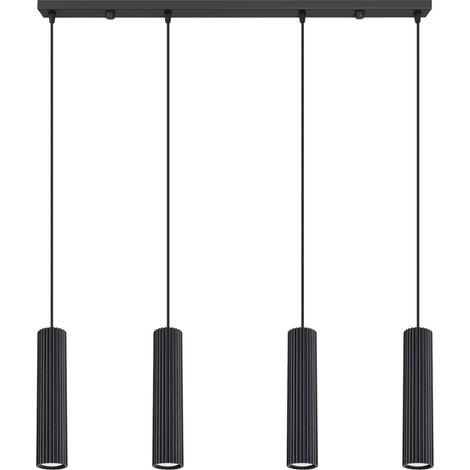 Pendelleuchten Karbon schwarz 4xGU10 81cm Aluminium Sollux (1/5)