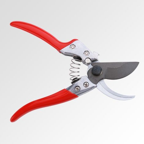 Gartenschere mit SK5-Stahlklinge und ergonomischem Griff zum Schneiden von Ästen, Stängeln und Blumen (rot) (1/4)