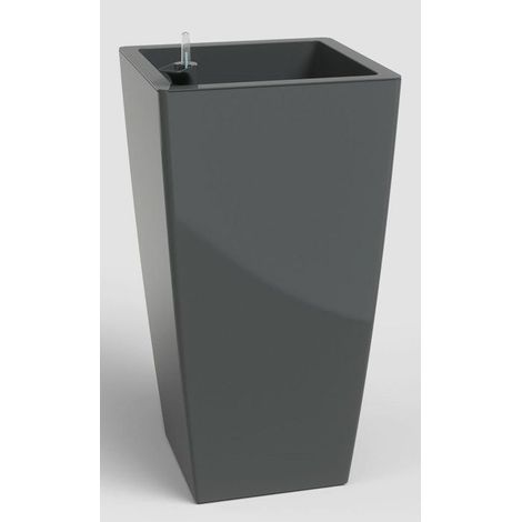 Pot de fleurs - ARTEVASI - Pisa SWS 78 BR - Intérieur/extérieur - Plastique - Ø40 x H78 cm - 79 L - Gris anthracite (1/4)