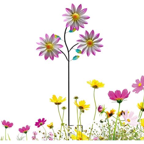 für den Garten dekorativer Blumenpfahl für Rasen Winddrehung