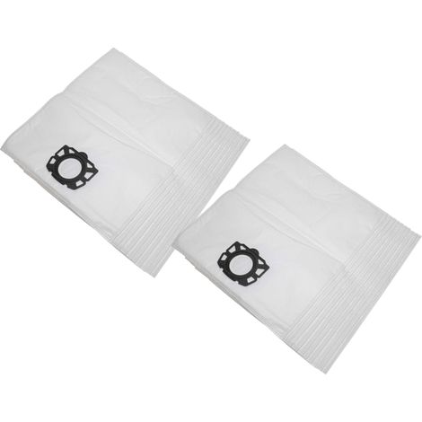 vhbw 20x Sacs compatible avec Kärcher WD 5 P Workshop AT aspirateur - microfibre non tissée, 51cm x 43cm blanc (1/4)