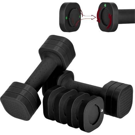 Verstellbare Hanteln, 4-in-1-Trainingshanteln – schwarz