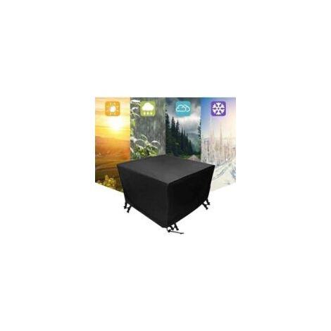 Housse de protection pour salon de jardin，Housse de protection pour salon de jardin grand carré 120x120x74cm Noir FUIENKO (1/4)