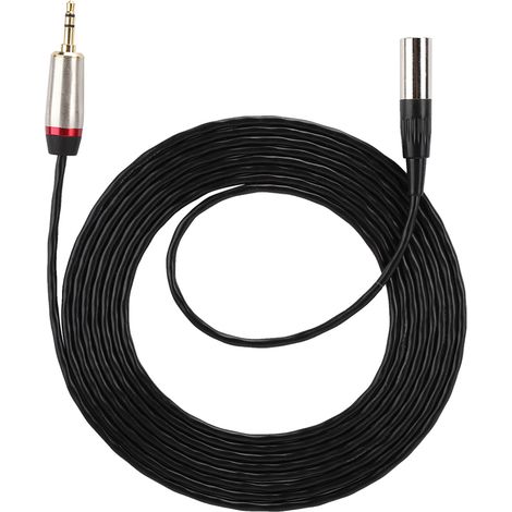 Adaptateur Audio 3.5mm Mâle vers Mini XLR 3 Broches pour Équipement Vidéo et Caméra - Câble 3m (1/5)
