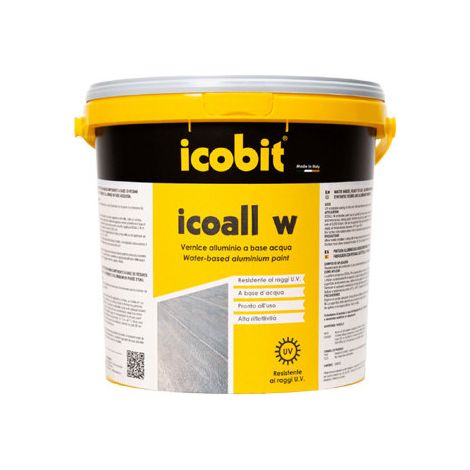 Esmalte de aluminio Icoall-W 15 lt – Protección UV para mallas y superficies exteriores