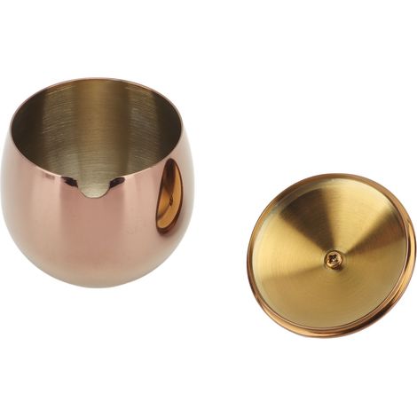 Große Zuckerdose aus Edelstahl, Gewürzbehälter mit Deckel, zur Aufbewahrung von Salz, Süßigkeiten, Kaffee, spülmaschinenfest, roségold (1/5)