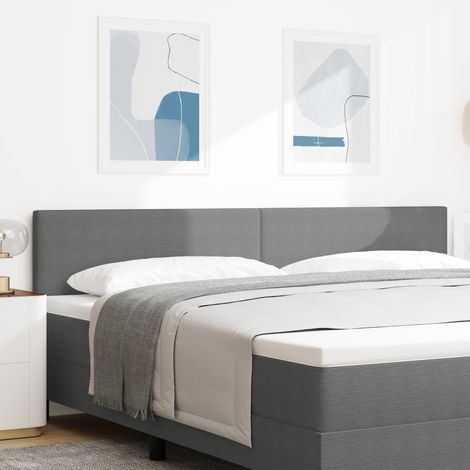 vidaXL LED Headboard Simple Design Light Grey 100 cm Corduroy Fabric (1/5)