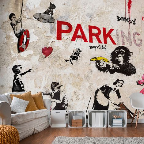 Fotomurale - [Banksy] Graffiti Collage - 400x280 (1/4)