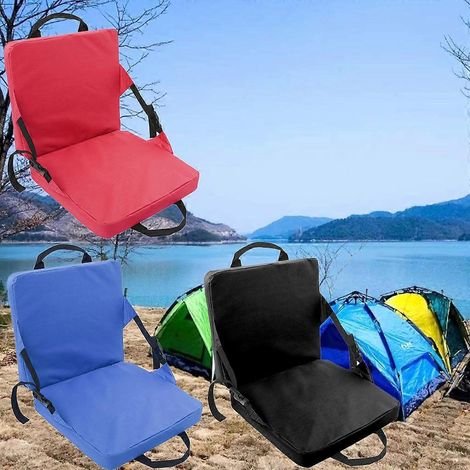 Coussin de chaise pliante inclinable de camping, léger et rembourré, idéal pour les stades. (1/4)