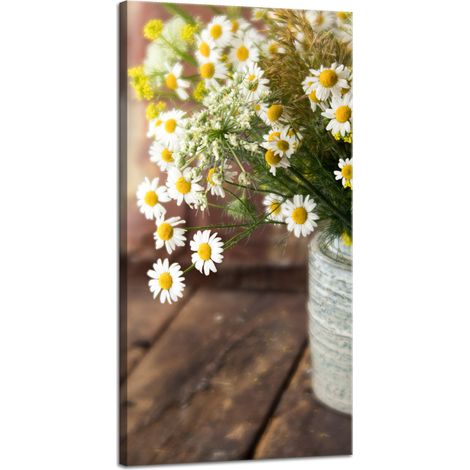 Impression sur toile Botanique Bouquet de fleurs 40x80 cm