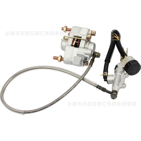 Four-wheeled motorcycles, ATVs, and beach buggies are compatible with the Longding Polaris rear brake assembly, featuring upper and lower pump disc brakes. (1/4)