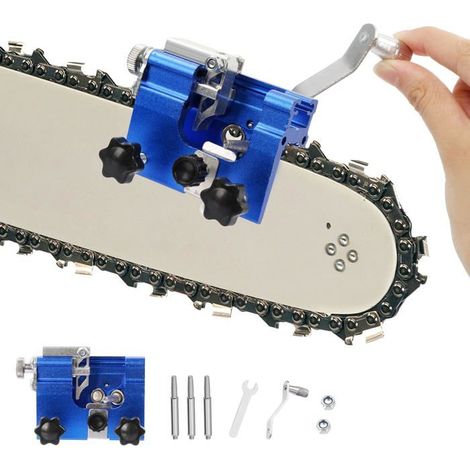KLVGTIFS PUAffûteur de chaîne manuel - Outil d'affûtage - Aiguiseur portable - Alliage d'aluminium - Design ergonomique (1/5)