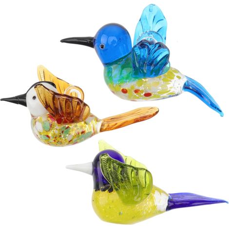 Glasvogel zum Aufhängen Vogel Ornament aus Glas