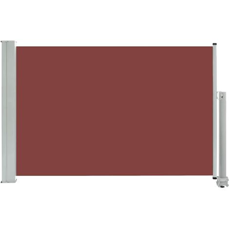 Toldo lateral retráctil de jardín marrón 60x300 cm vidaXL