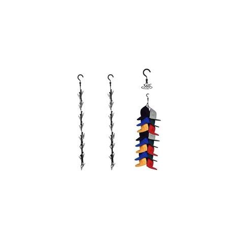 2Pcs Porte Casquette, Support de Casquette de Baseball Organisateur Casquette Mural avec 16 Clips Organisateur de Casquette à Suspendre pour Rangement Casquettes Serviettes Echarpes