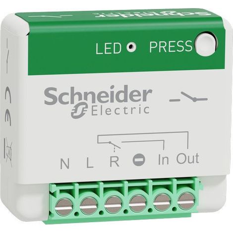 Schneider Electric – Actionneur minuteur 10A – Poussoir et va et vient complet – Pour installations électriques – SCHS520192