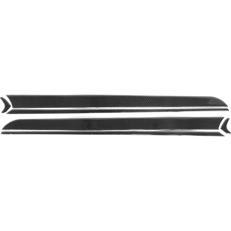 6 Zierleisten aus Kohlefaser für Türinnenverkleidungen, passend für Mitsubishi Lancer 2008-2016 (1/5)