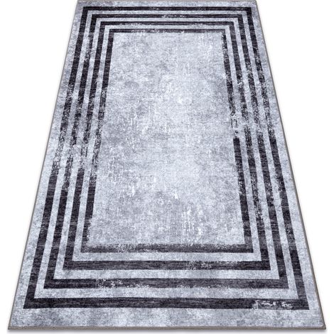MIRO 51325.805 washing carpet Geometric, lines anti-slip - grey grey 160x220 cm