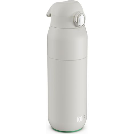 Gourde Isotherme 540 ml (18 oz)- Bouteille Étanche en Acier Inoxydable, Couvercle Rabattable, Ouverture à Une Touche, Débit Rapide, Chaud et Froid, Blanc (1/5)