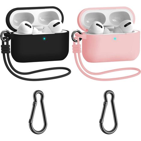 Étui pour AirPods Pro, Meiyasy Étui de protection en silicone pour AirPods Pro compatible avec les AirPods 3e génération [Lot de 2] Charnière antichoc et résistant aux rayures Accessoires pour AirPods (1/5)