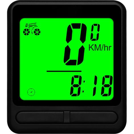 Compteur de vitesse de vélo étanche à 24 fonctions avec rétroéclairage et fonction veille/réveil automatique pour VTT et vélo de route 593A filaire (1/5)
