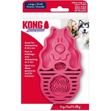 Kong - ZoomGroom - Raspberry - 12x7.5x4.5cm