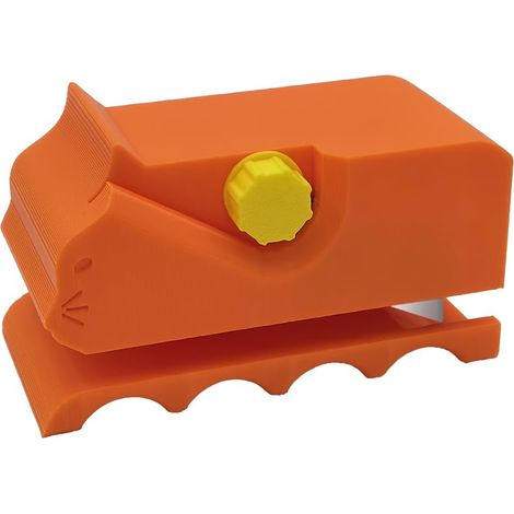 2 lames de découpe en carton pour griffoirs pour chats, outils de découpe en carton à faire soi-même, outils pratiques pour fabriquer des griffoirs et des paniers pour chats (orange) (1/5)