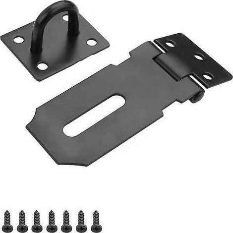 3-Zoll-Türriegel mit Schraube für Türen, Möbel, Schränke, Schubladen, Kommoden und Gartenmöbel, mattschwarze Ausführung (1/5)