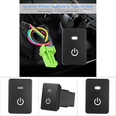 LED-Wippschalter für Toyota Camry, Yaris, Highlander, Prius, Corora – Ein/Aus (1/5)