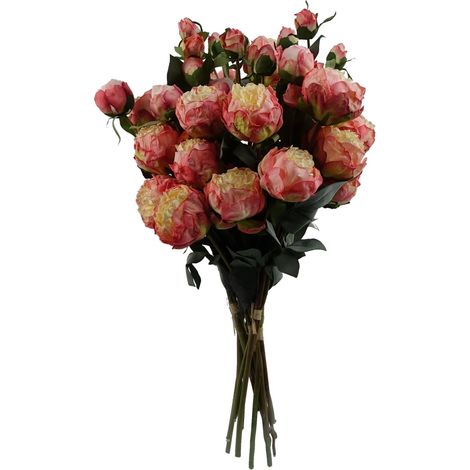 6 x 55cm Pink Peony Artificial Flower (1/5)