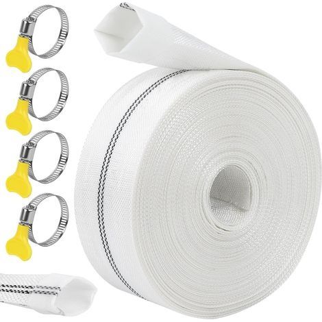 Tuyau Refoulement 1" Tuyau Plat 25mm 20m Avec 4Clips pour Pompes à Eau Submersibles Et Autres Bassin De Drainage Irrigation De Jardin Bain à Remous Piscine Ou Puisard (25mm-20m) (1/5)