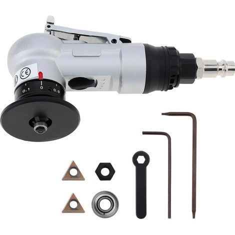 Machine à Chanfreiner Pneumatique Manuelle, mini outil de chanfrein pneumatique à angle d'arc à 45 degrés, Kit D'Ébavurage de Coin D'Arc de Coupe en Métal à pour la coupe et l'ébavurage du métal (1/5)