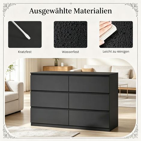 Meuble de cuisine autoportant, armoire à tiroirs, rangement pour chambre avec tiroirs, console d'entrée (meuble seul) (1/5)