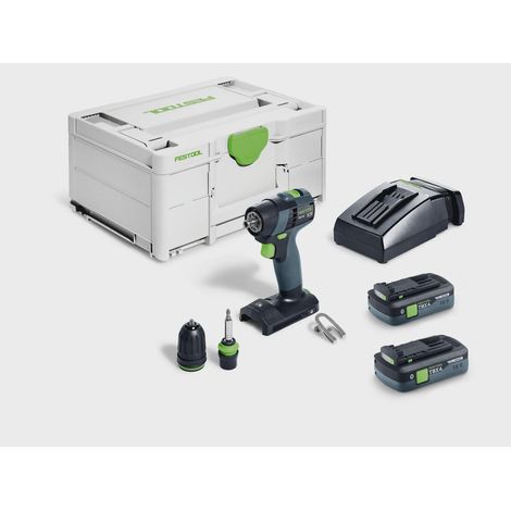 Perceuse-visseuse sans fil Festool TXS 18 TBX4,0 I-Plus, 2 batteries TBX de 4,0 Ah et chargeur dans un Systainer (1/5)