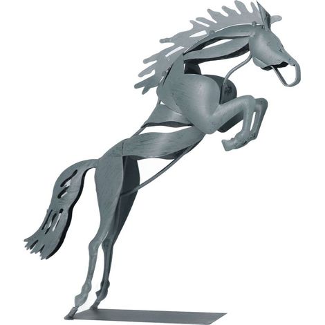 Pferdestatue – Eisen – 3D-Renndesign – Dekoration für Büro und Innenbereich – 1 Stück (1/5)