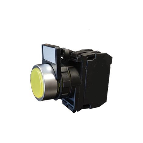 Bouton poussoir lumineux composé jaune + 1NO 230V BPCLPY1NO230