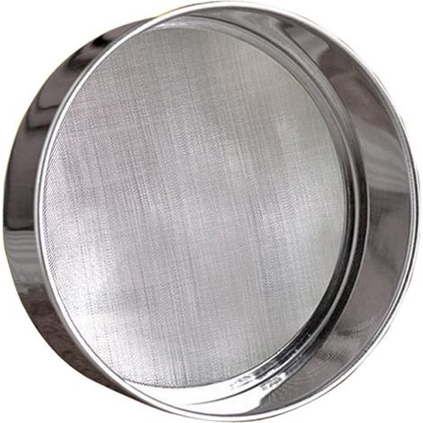 Setaccio per farina - Setaccio per farina in acciaio inox - Setaccio fine - Setaccio per alimenti - Setaccio in acciaio inox - 15 x 5,5 cm - Argento (1/5)