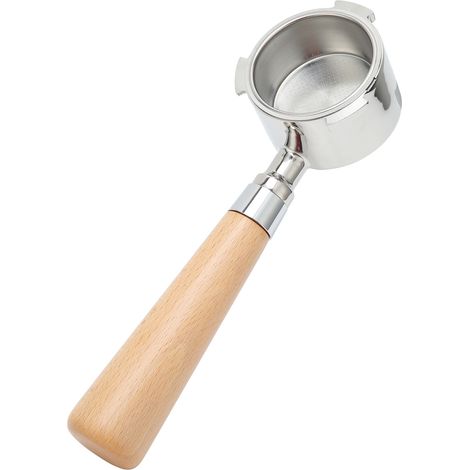 Bodenloser 3-ohriger Filterhalter für Delonghi Kaffeemaschinen, 54 mm Buchenholzgriff (1/5)