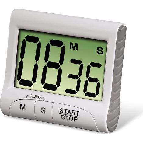 Xavax Temporizador digital de cuenta regresiva plata para cocina