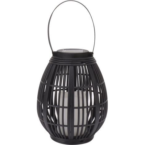 Lanterne solaire de jardin à LED, lanterne d'extérieur, imperméable, décorative, en rotin, pour Patio, chemin, cour (1/5)
